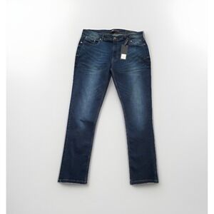 Steve's Jeans Men's Slim Straight Dark Wash Jeans 38x32 Stretch Whiskering NWT